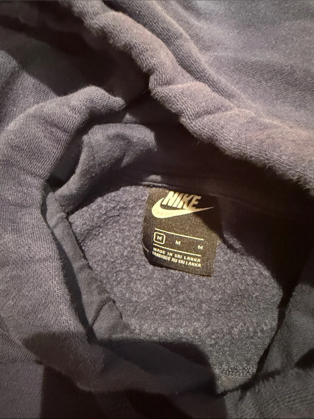 Nike Men's Dark Blue Pullover Hoodie Size Medium - Picture 3 of 4